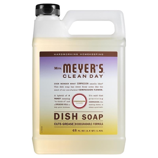 Mrs. Meyers Clean Day Mrs. Meyer's Clean Day Compassion Flower Scent Liquid Dish Soap Refill 48 oz 1 pk 11932 - main